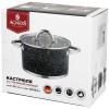 Кастрюля Agness Со Стеклянной Крышкой, Нерж.сталь, Серия Black Marble 4,6л 22х12,5см 937-308