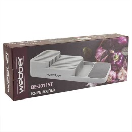 WEBBER Подставка для ножей 13,7*39,5*7,5 см серая BE-3011ST