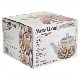METALLONI Чайник 2,5 л EM-1315 "Ирисы"