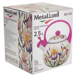 METALLONI Чайник 2,5 л EM-1323 "Ирисы"