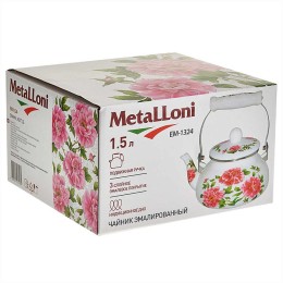 METALLONI Чайник 1,5 л EM-1324 "Пионы"