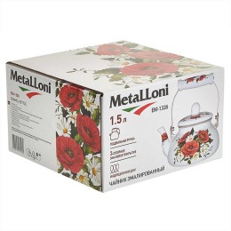 METALLONI Чайник 1,5 л EM-1326 "Маки"