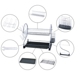 Kamille Сушилка для посуды KM-0762B (53х25х37,5 см)