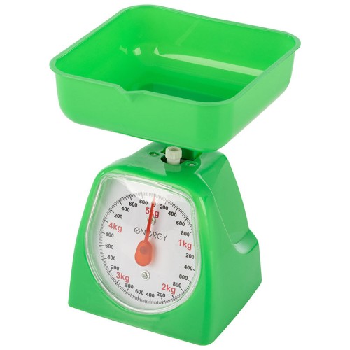 Весы кухонные механические ENERGY EN-406МК, зелёные (0-5 кг) квадратные. 102044-SK