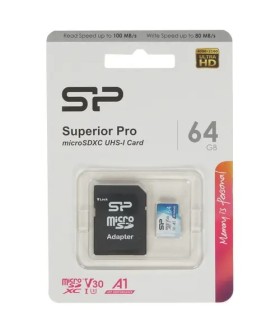 Silicon Power Флеш карта microSD 64GB Pro A1 microSDXC Class 10