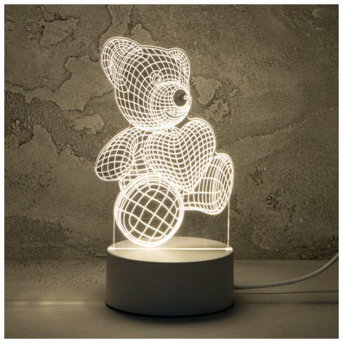 Светильник декоративный Energy EN-NL 21 3D медвежонок. 106252-SK