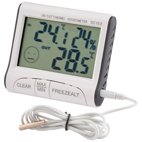 Термометр-гигрометр цифровой Energy EN-647 с выносным датчиком. 107310-SK