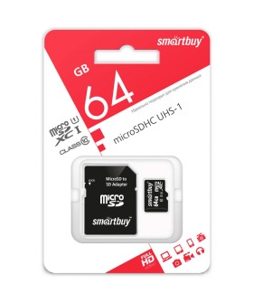 SMARTBUY Карта памяти Micro SDHC 64GB UHS-1
