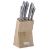Набор ножей 6 предметов из нержавеющей стали Kamille KM-5130 на деревянной подставке