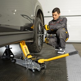 Denzel Домкрат подкатной с фиксатором, 2,5 т 51232