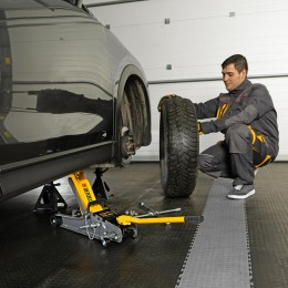 Denzel Домкрат подкатной с фиксатором, 2,5 т 51232