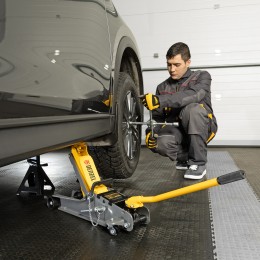 Denzel Домкрат подкатной с фиксатором 2,5 т 51233