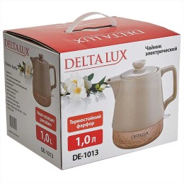 DELTA Чайник электрический 1 л, из фарфора DE-1013 бежевый