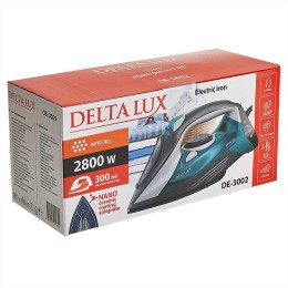 DELTA LUX Утюг электрический DE-3002 серый с бирюзовым