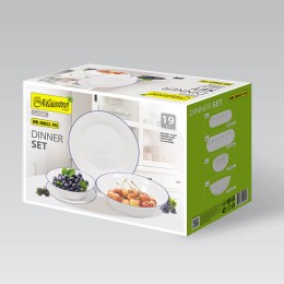 MAESTRO Набор столовый 19 предметный «Blue line» MR-30052-19S