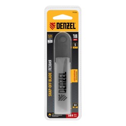 Denzel Лезвия, 18 мм, сталь SK4 - 0,5 мм, супер острые, 5 штук 79306