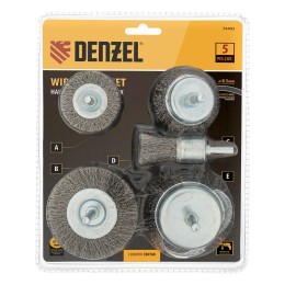 Denzel Набор щеток для дрели 74493