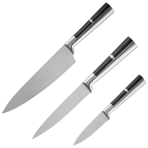 Набор ножей цельнометаллических с вставкой из АБС пластика PROFI (поварской, универсальный, овощной). 106020-SK