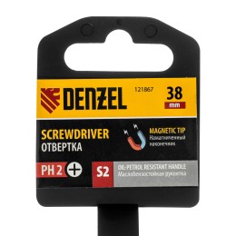 Denzel Отвертка, PH2х38 мм, S2 121867