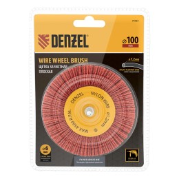 Denzel Щетка для дрели, 100 мм 74434