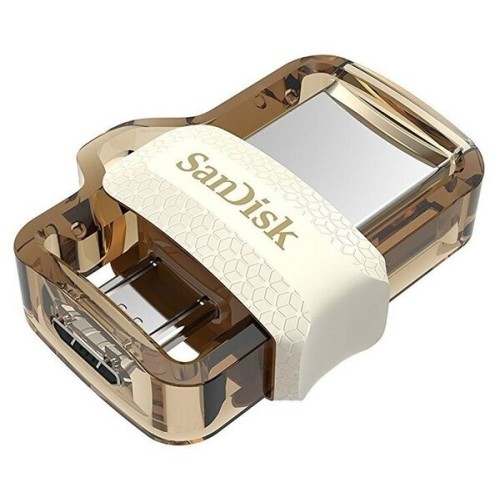 Флеш накопитель 64GB SanDisk Ultra Android Dual Drive OTG, m3.0/USB 3.0, White-Gold
