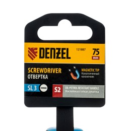 Denzel Отвертка, SL3х75 мм, S2 121887