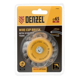 Denzel Щетка для дрели, 65 мм 744643