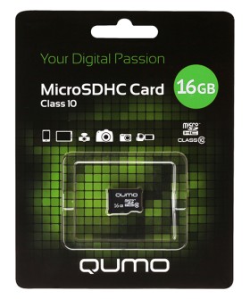 QUMO Флеш карта MicroSDHC 16GB