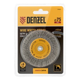 Denzel Щетка для дрели, 75 мм 744603