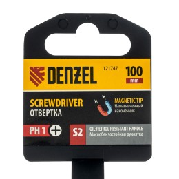 Denzel Отвертка, PH1х100 мм, S2 121747