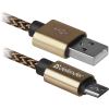 Кабель USB2.0 TO MICRO-USB DEFENDER 1M GOLD USB08-03T 87800