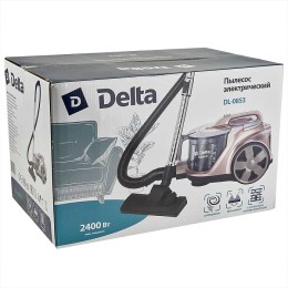 DELTA Пылесос без мешка DL-0853 бежево-розовый