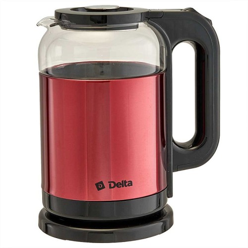 Чайник электрический 1500 Вт, 1,8 л DELTA DL-1115 красный