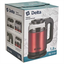 DELTA Чайник электрический 1500 Вт, 1,8 л DL-1115 золотой