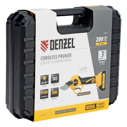 Denzel Секатор аккумуляторный, бесщет., CP-30BL, Li-Ion, 20 В, лезвия SK5 59434
