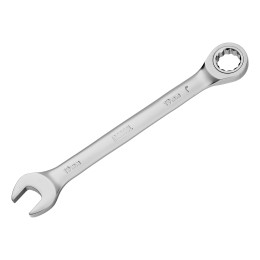 Denzel Набор ключей комбинированных трещоточных 6-19 мм, 12 шт., CrV, матовый хром 14722