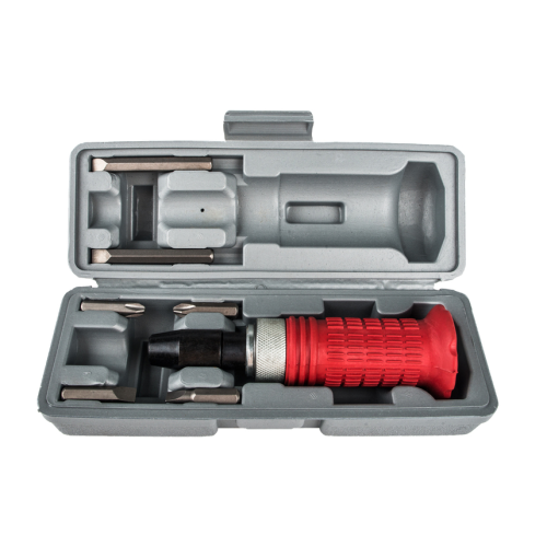 Отвертка ударно-поворотная 1/2" с битами 6шт, пластиковый кейс, CrV Sturm! 1040-10-S7