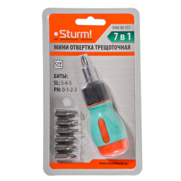 Sturm Отвертка трещоточная мини 7 в 1 1040-08-SS7