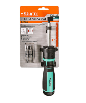 Sturm Отвертка реверсивная, 5x Drive, CrV 1040-19-5
