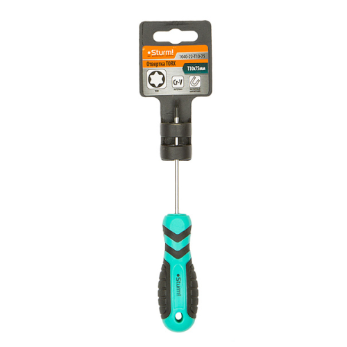 Отвертка TORX T10*75мм, CrV, магнитныйнаконечник Sturm! 1040-22-T10-75