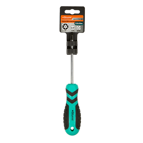 Отвертка TORX TT25H*100мм, с отверстием, CrV магнитный наконечник Sturm! 1040-23-TT25-100