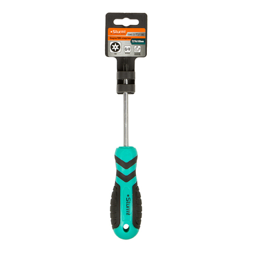 Отвертка TORX TT27H*100мм, с отверстием, CrV магнитный наконечник Sturm! 1040-23-TT27-100