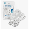 Удлинитель бытовой DOMTOK 2 гнезда, ПВС 2*1, 2,2кВт, б/з 1,5м
