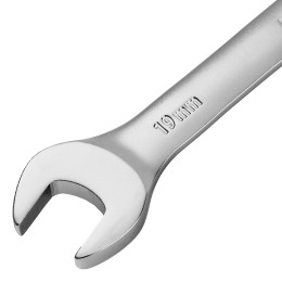 Denzel Набор ключей комбинированных трещоточных 6-19 мм, 12 шт., CrV, матовый хром 14722