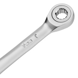 Denzel Ключ комбинированный трещоточный, 7 мм, CrV, матовый хром 14701