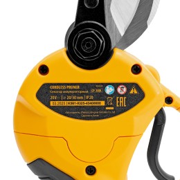 Denzel Секатор аккумуляторный, бесщет., CP-30BL, Li-Ion, 20 В, лезвия SK5 59434