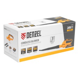 Denzel Воздуходувка аккумуляторная, AB-500, 60 м/с, 500 м3/ч, Li-Ion, 20 В 59608