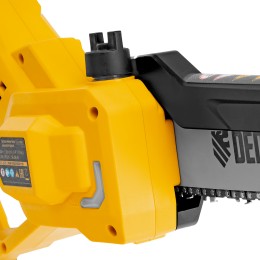 Denzel Цепная мини-пила аккумуляторная бесщет., СCS-200BL, шина 200 мм, Li-Ion, 20 В 58653