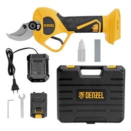 Denzel Секатор аккумуляторный, бесщет., CP-40BL, Li-Ion, 20 В, лезвия SK5 59438