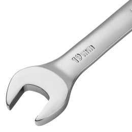 Denzel Набор ключей комбинированных трещоточных 6-19 мм, 8 шт., CrV, матовый хром 14721